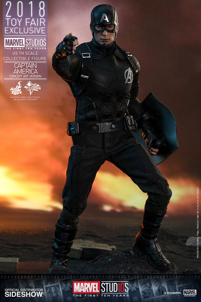 HOT TOYS - Marvel - Captain America (Concept Art Ver) - 2018 Toy Fair EXCLUSIVE - 1:6 Action Doll MMS488