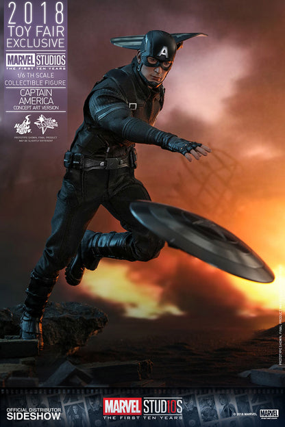 HOT TOYS - Marvel - Captain America (Concept Art Ver) - 2018 Toy Fair EXCLUSIVE - 1:6 Action Doll MMS488