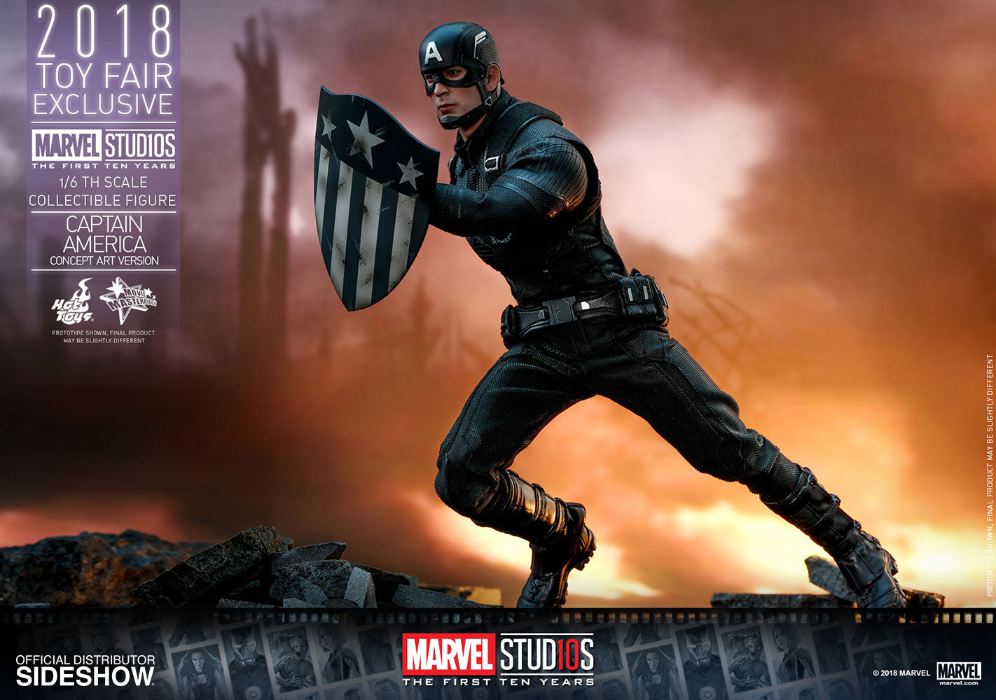 HOT TOYS - Marvel - Captain America (Concept Art Ver) - 2018 Toy Fair EXCLUSIVE - 1:6 Action Doll MMS488