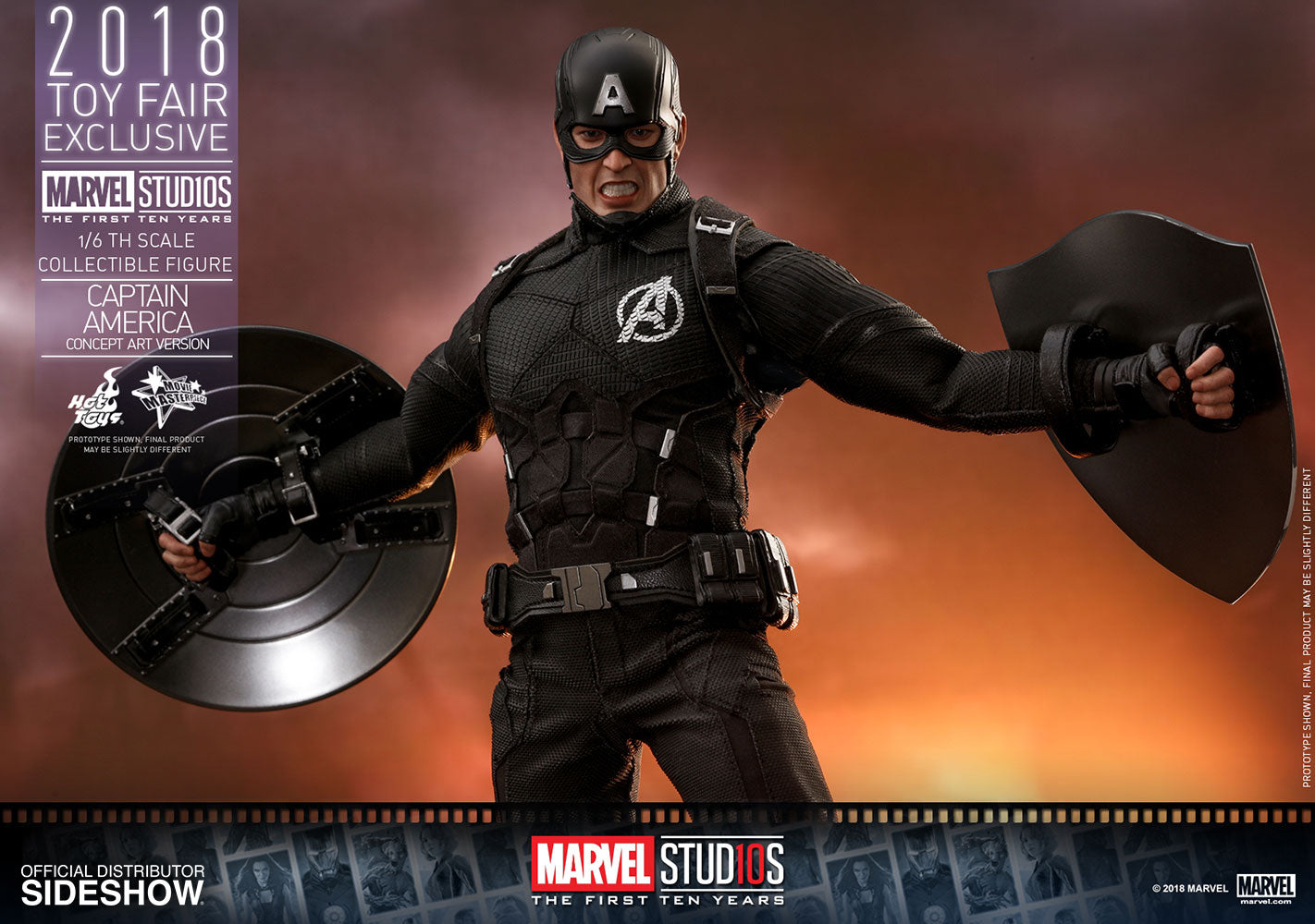 HOT TOYS - Marvel - Captain America (Concept Art Ver) - 2018 Toy Fair EXCLUSIVE - 1:6 Action Doll MMS488