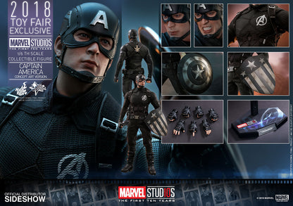 HOT TOYS - Marvel - Captain America (Concept Art Ver) - 2018 Toy Fair EXCLUSIVE - 1:6 Action Doll MMS488