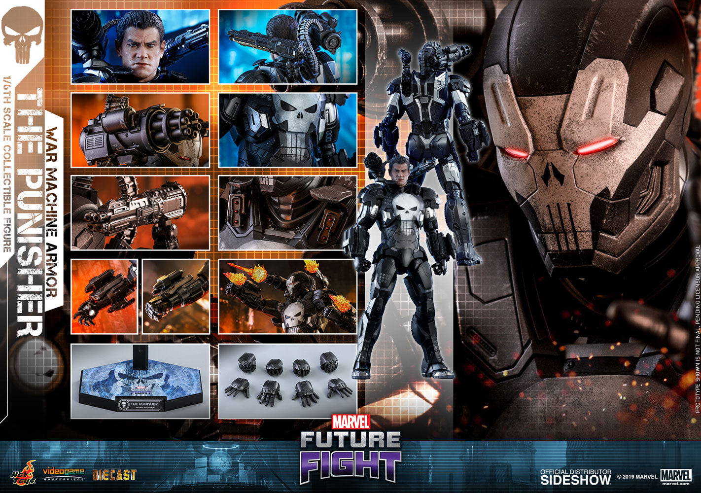 HOT TOYS - Marvel - Future Fight The Punisher (War Machine Armor) - DIECAST Video Game Masterpiece Series