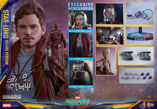 HOT TOYS - Marvel - Guardian of The Galaxy Vol. 2 - Star-Lord (DeLuxe Ver) - Movie Masterpiece 1:6 Action Doll