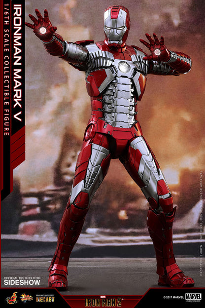 HOT TOYS - Marvel - Iron Man 2 - Mark V - Die Cast Movie Masterpiece 1:6 Action Doll MMS400 - D18