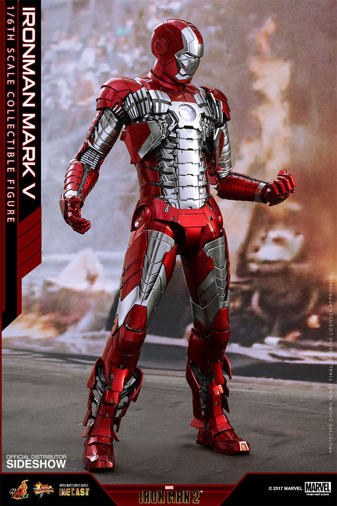 HOT TOYS - Marvel - Iron Man 2 - Mark V - Die Cast Movie Masterpiece 1:6 Action Doll MMS400 - D18