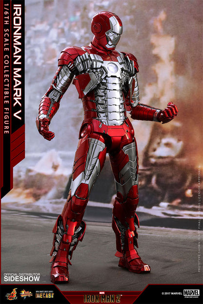 HOT TOYS - Marvel - Iron Man 2 - Mark V - Die Cast Movie Masterpiece 1:6 Action Doll MMS400 - D18