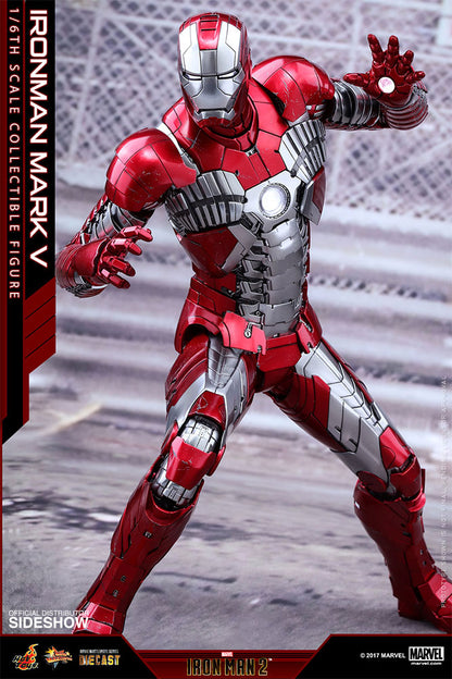 HOT TOYS - Marvel - Iron Man 2 - Mark V - Die Cast Movie Masterpiece 1:6 Action Doll MMS400 - D18