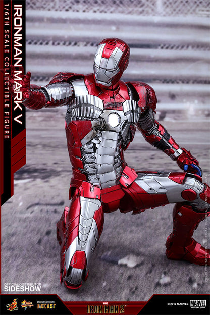 HOT TOYS - Marvel - Iron Man 2 - Mark V - Die Cast Movie Masterpiece 1:6 Action Doll MMS400 - D18