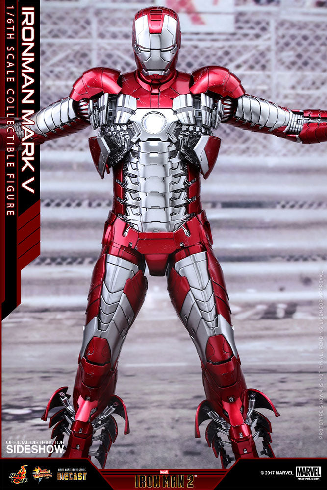 HOT TOYS - Marvel - Iron Man 2 - Mark V - Die Cast Movie Masterpiece 1:6 Action Doll MMS400 - D18