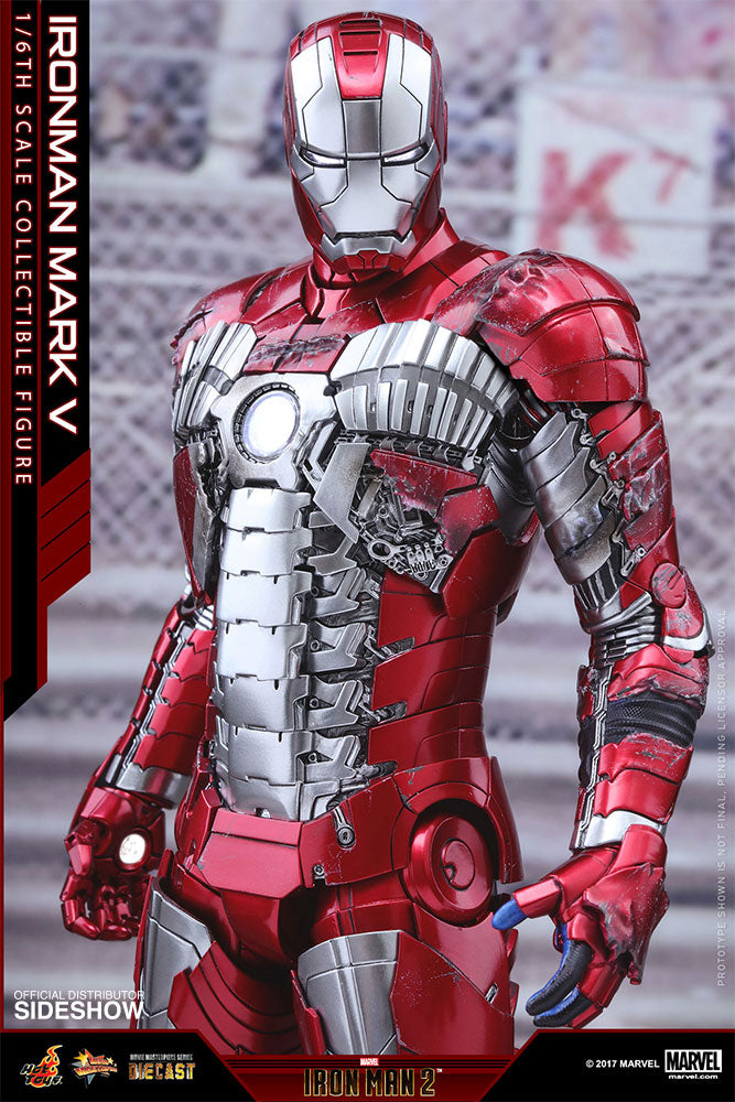 HOT TOYS - Marvel - Iron Man 2 - Mark V - Die Cast Movie Masterpiece 1:6 Action Doll MMS400 - D18