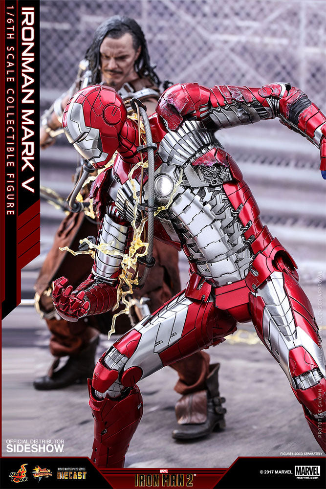 HOT TOYS - Marvel - Iron Man 2 - Mark V - Die Cast Movie Masterpiece 1:6 Action Doll MMS400 - D18