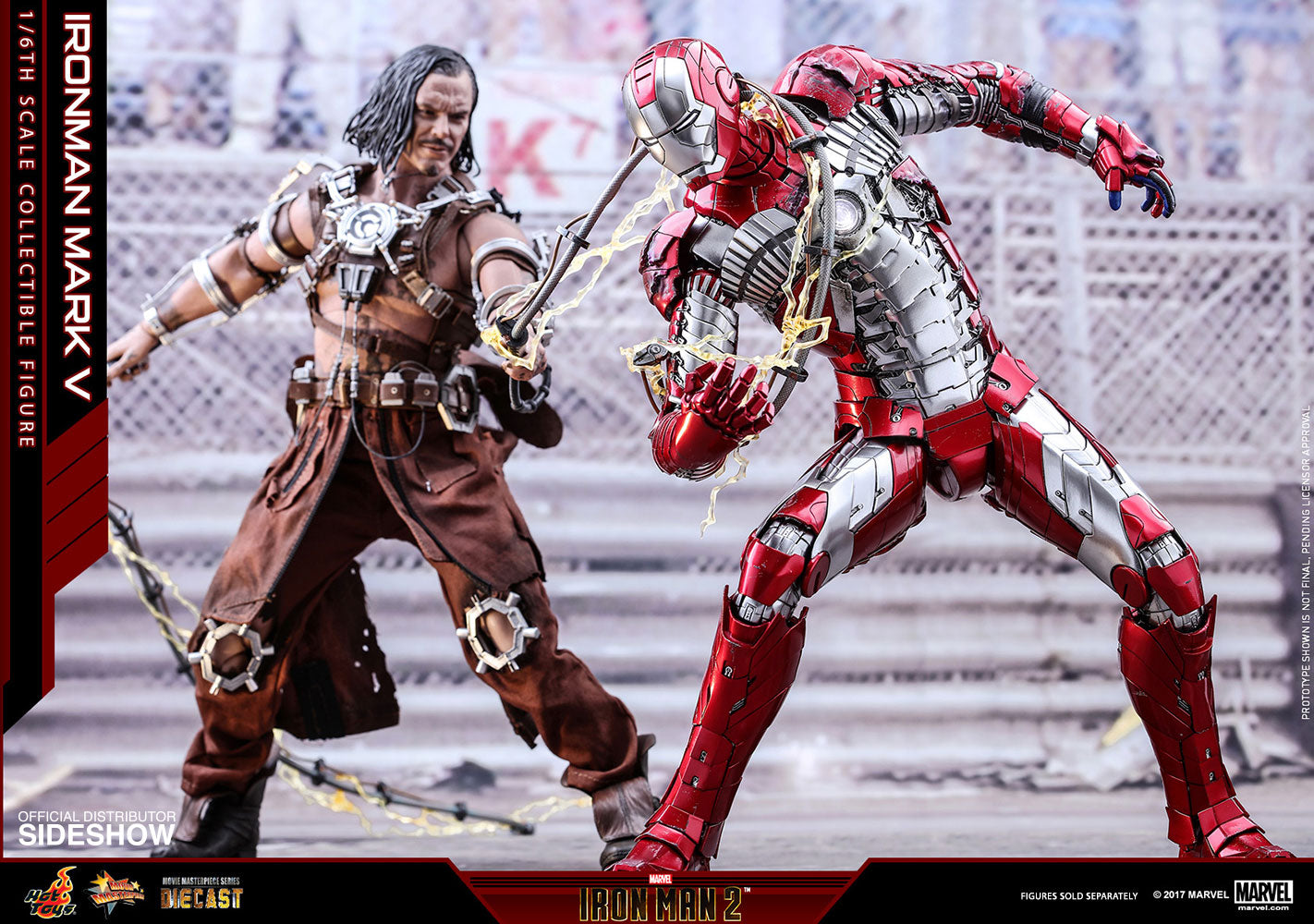 HOT TOYS - Marvel - Iron Man 2 - Mark V - Die Cast Movie Masterpiece 1:6 Action Doll MMS400 - D18