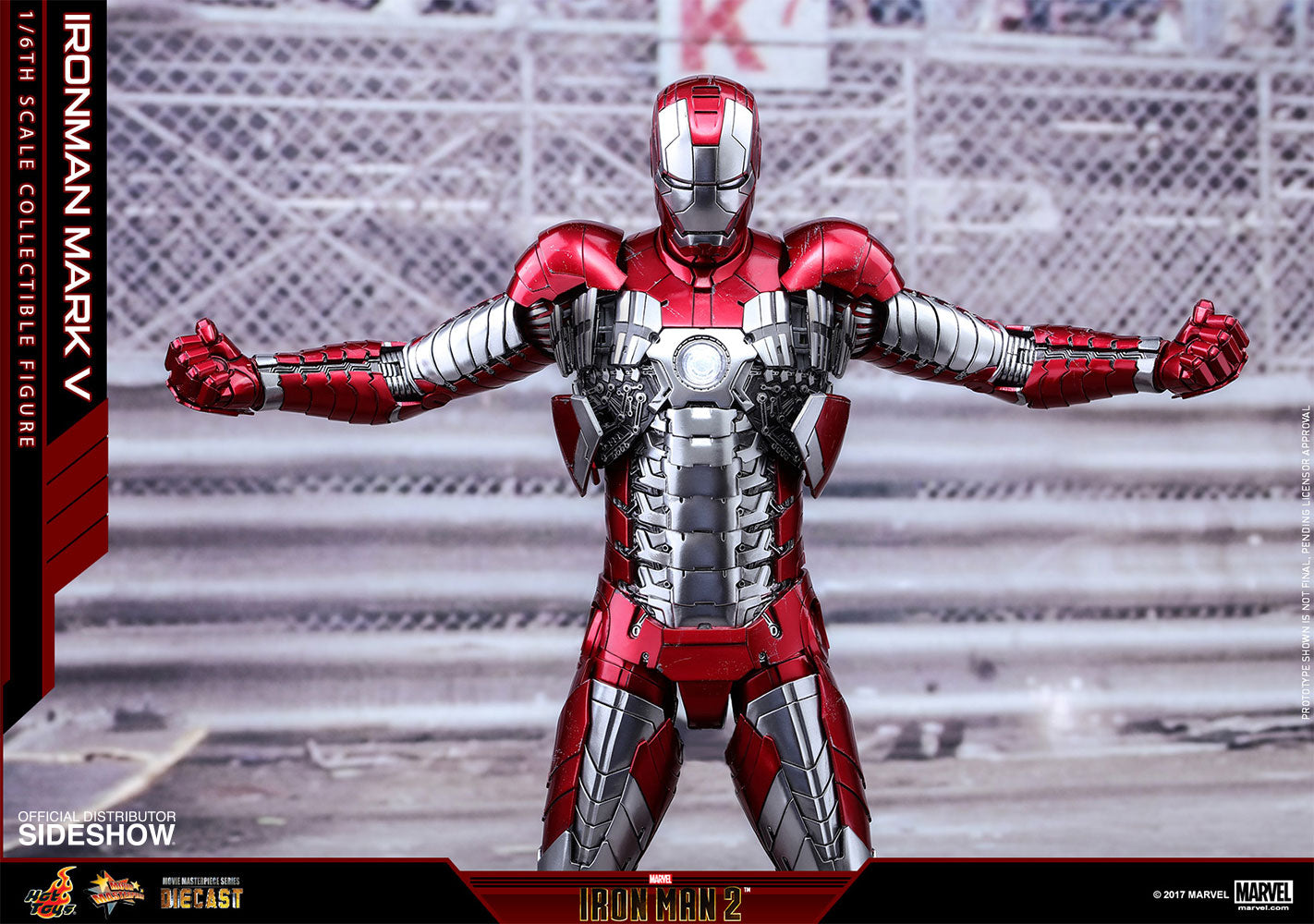 HOT TOYS - Marvel - Iron Man 2 - Mark V - Die Cast Movie Masterpiece 1:6 Action Doll MMS400 - D18