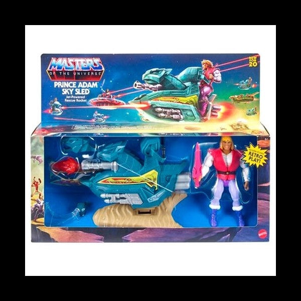 MATTEL - Masters of the Universe - Prince Adam + Sky Sled - Origins Action Figure