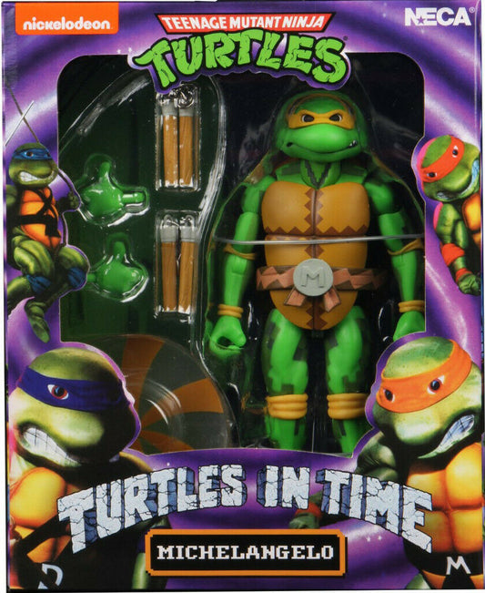 NECA - TMNT Teenager Mutant Ninja Turtles Turtles in Time Action Figure 18 cm Series 2 - Michelangelo
