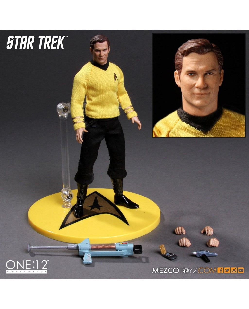 MEZCO - Star Trek Captain Kirk Action Doll