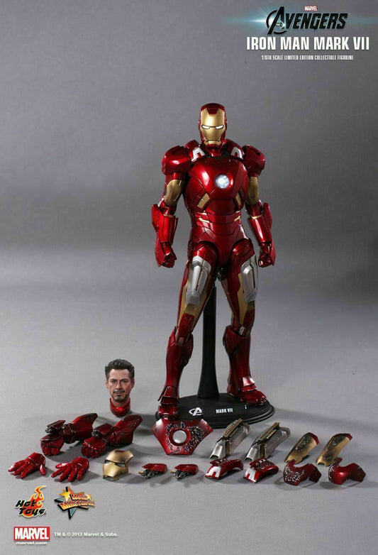 HOT TOYS - Marvel - Avengers - Marvel - Iron Man Mark VII - Movie Masterpiece 1:6 Action Doll MMS 185