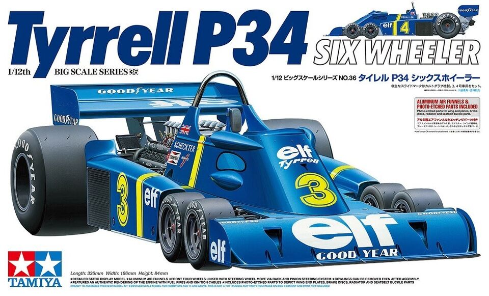 TAMIYA MODEL KIT - TYRRELL P34 6 RUOTE Con Fotoincisioni  1/12