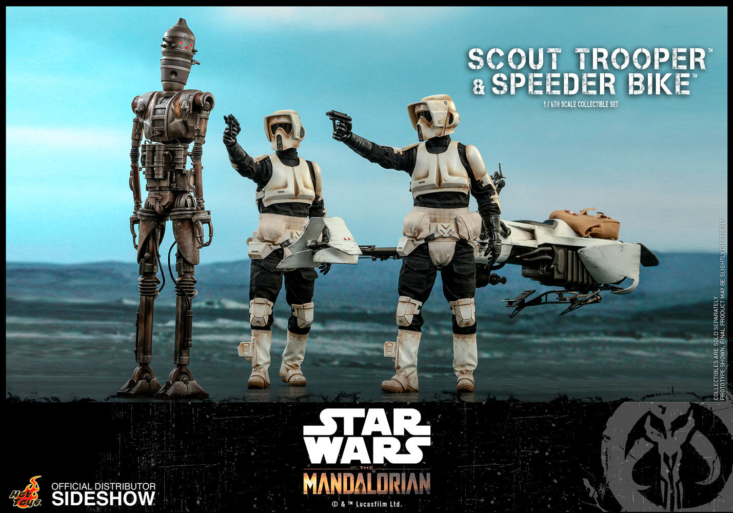 HOT TOYS - Star Wars The Mandalorian - Scout Trooper and Speeder Bike - 1:6 Scale TMS017