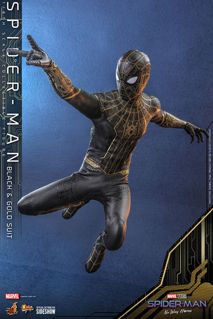 HOT TOYS - Marvel - Spider-Man No Way Home  Spider-Man (Black & Gold Suit) MMS604
