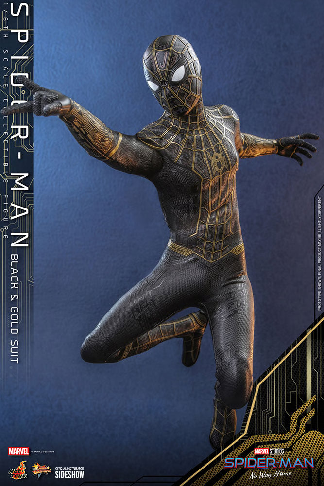 HOT TOYS - Marvel - Spider-Man No Way Home  Spider-Man (Black & Gold Suit) MMS604