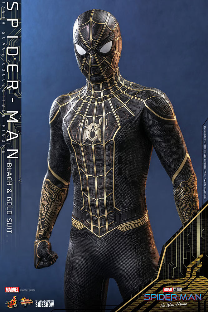 HOT TOYS - Marvel - Spider-Man No Way Home  Spider-Man (Black & Gold Suit) MMS604