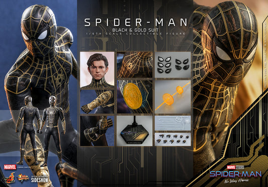 HOT TOYS - Marvel - Spider-Man No Way Home  Spider-Man (Black & Gold Suit) MMS604