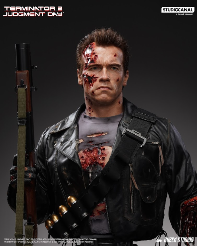 QUEEN STUDIOS - T-800 Battle Damaged (Mechanical) Life-Size Bust