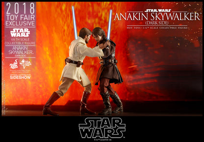 HOT TOYS - Star Wars - Episode III Revenge of The Sith - Anakin Skywalker Dark Side 2018 1:6 Action Doll Toy Fair EXCLUSIVE