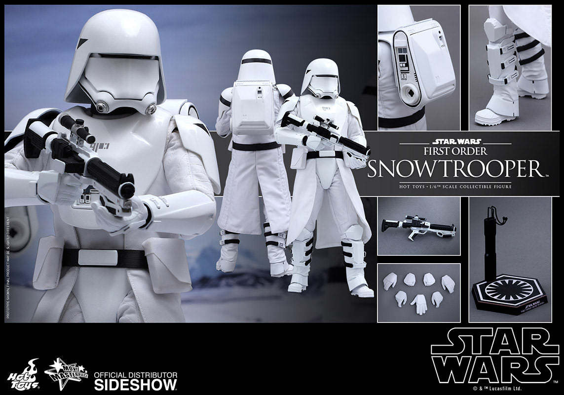 HOT TOYS - Star Wars - Episode VII The Force Awakens - First Order Snowtrooper - Movie Masterpiece 1:6 Action Doll MMS321