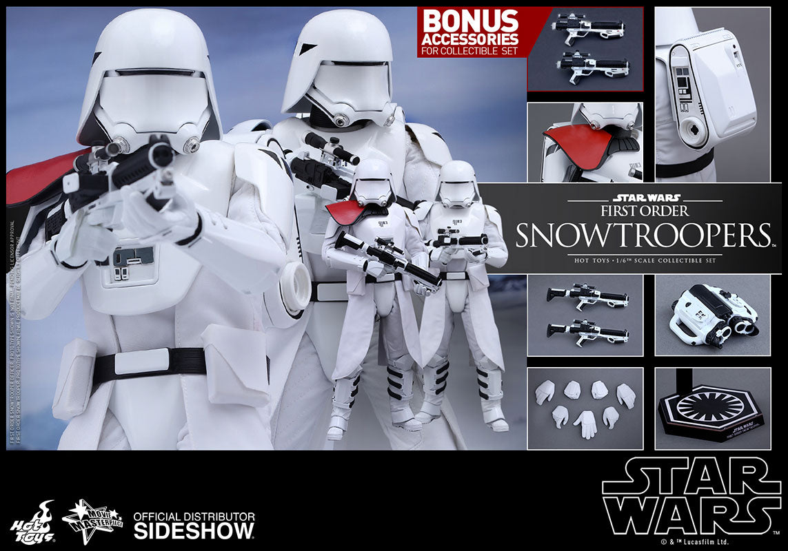 HOT TOYS - Star Wars - Episode VII The Force Awakens - First Order Snowtroopers Set - Movie Masterpiece 1:6 Action Doll MMS323