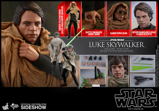 HOT TOYS - Star Wars - Episode VI The Return of The Jedi - Luke Skywalker Endor (DeLuxe Ver) - Movie Masterpiece 1:6 Action Doll