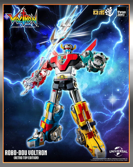 THREEZERO - Voltron: Defender of the Universe Robo-Dou Action Figure Voltron Retro Toy Edition