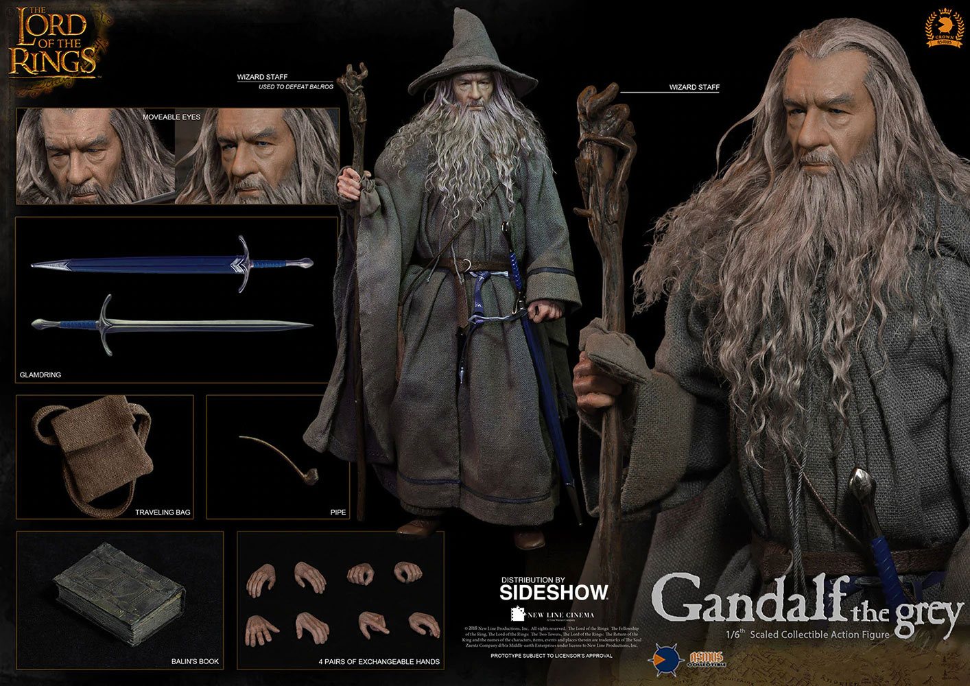 ASMUS TOYS - The Lord of the Rings - Action Figure 1:6 Gandalf