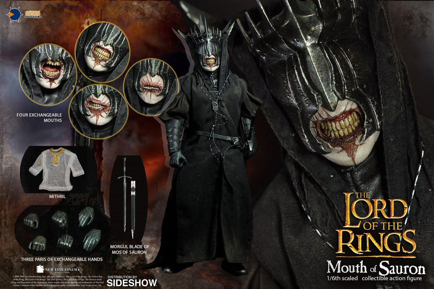 ASMUS TOYS - The Lord of the Rings - Action Figure 1:6 The Mouth of Sauron Slim Ver