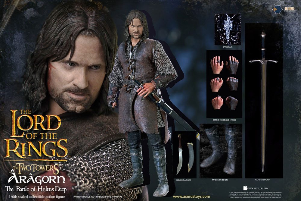 ASMUS TOYS - The Lord of the Rings - Action Figure 1:6 Aragorn at Helm's Deep