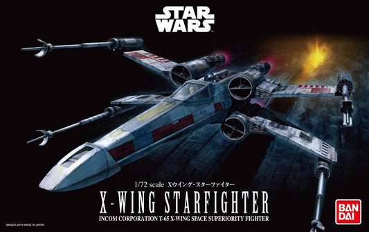 BANDAI MODEL KIT - STAR WARS X-WING STARFIGHTER MODEL KIT 1/72