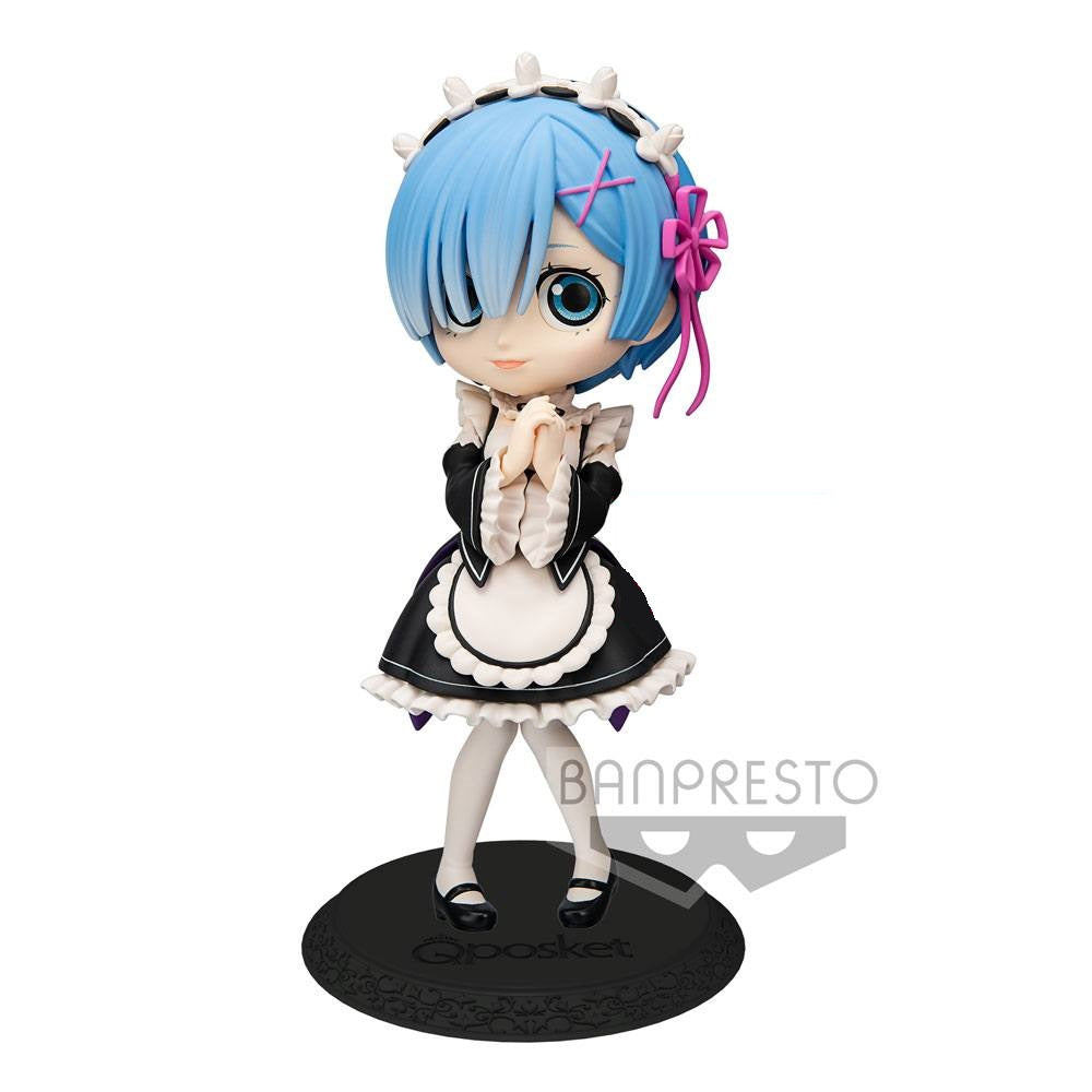 BANPRESTO - Re:Zero Q Posket Mini Figure Starting Life in Another World Rem Ver A