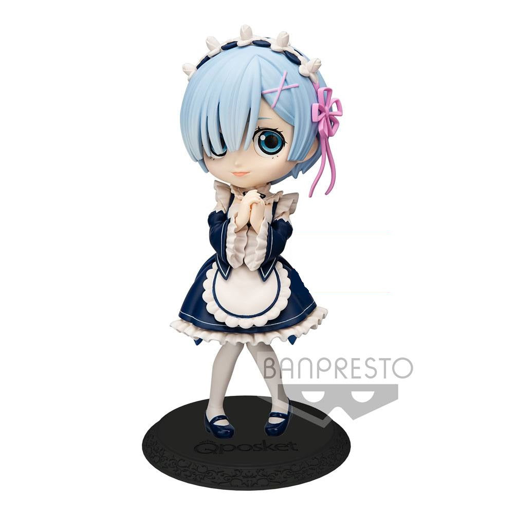 BANPRESTO - Re:Zero Q Posket Mini Figure Starting Life in Another World Rem Ver B