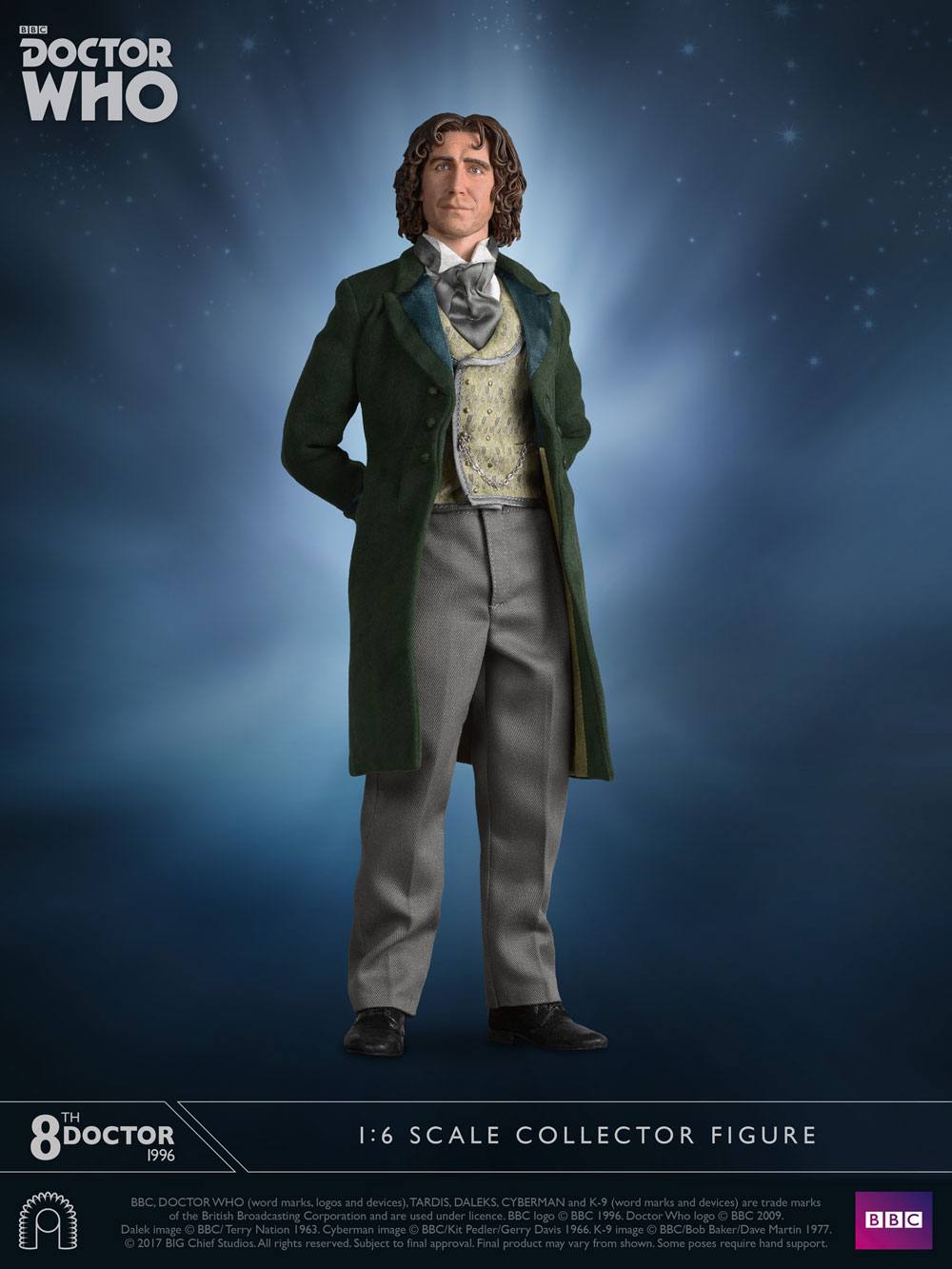 BIG CHIEF STUDIOS - Doctor Who Collector Figure Series Action Figure 1:6 8th Doctor (Paul McGann