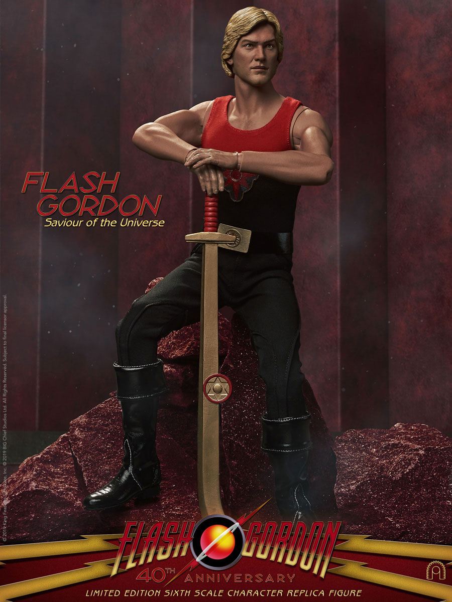 BIG CHIEF STUDIO - Dc  Comics - Flash Gordon Action Figure 1:6 Flash Gordon Limited Edition 40Th Anniversary