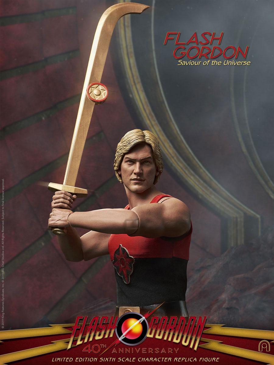 BIG CHIEF STUDIO - Dc  Comics - Flash Gordon Action Figure 1:6 Flash Gordon Limited Edition 40Th Anniversary