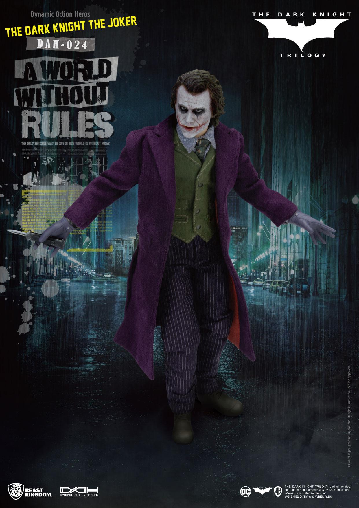 BEAST KINGDOM - Dc Comics - Batman The Dark Knight Dynamic 8ction Heroes Action Figure 1:9 The Joker