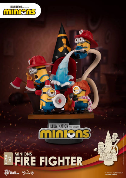 BEAST KINGDOM - Minions D-Stage Pvc Diorama Fire Fighter 15 cm