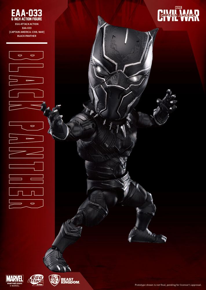 BEAST KINGDOM - Marvel - Captain America Civil War Egg Attack Action Figure Black Panther