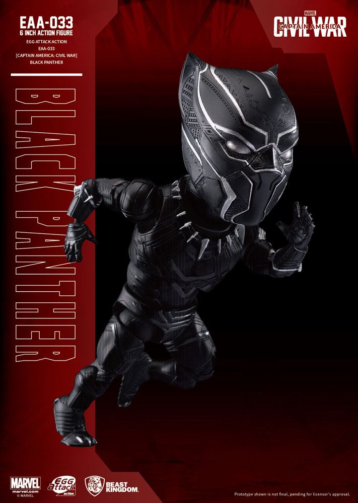 BEAST KINGDOM - Marvel - Captain America Civil War Egg Attack Action Figure Black Panther