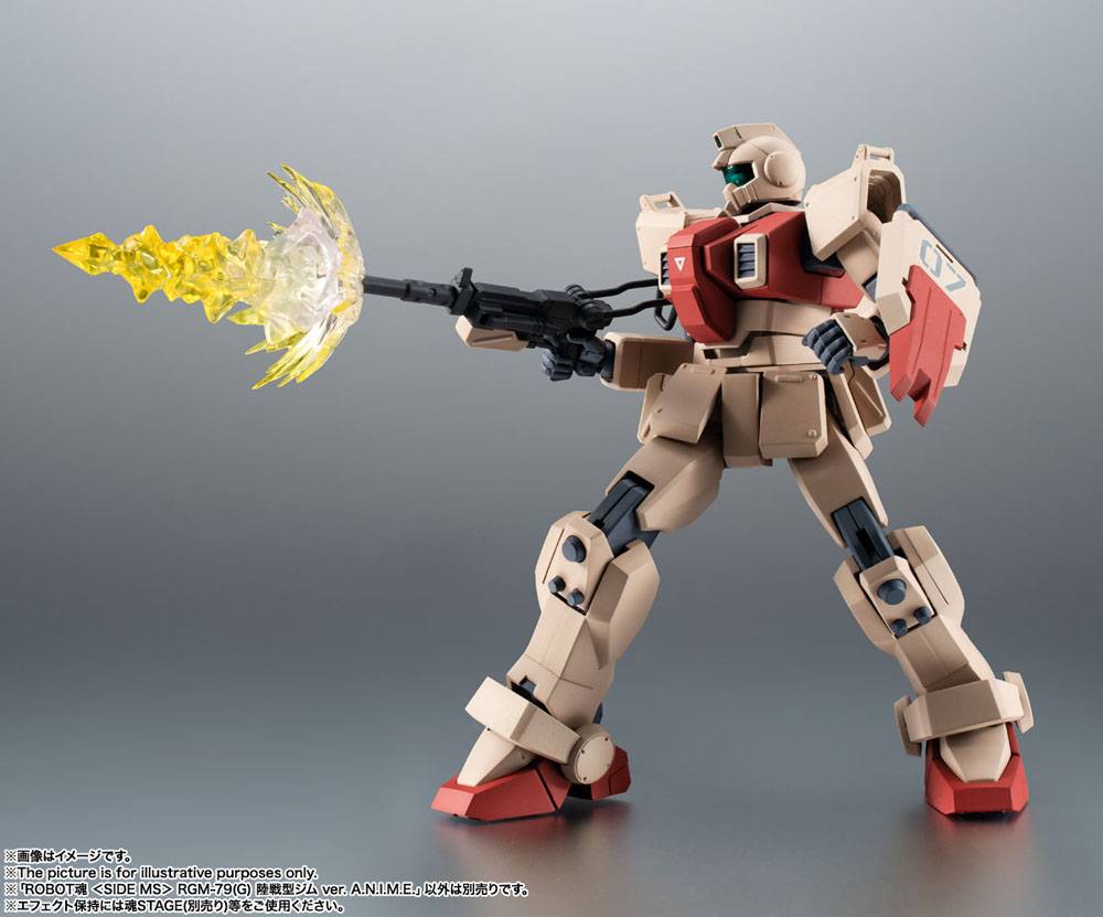 BANDAI - Mobile Suit Gundam Robot Spirits Action Figure (Side MS) RGM-79(G) GM Ground Type A.N.I.M.E.