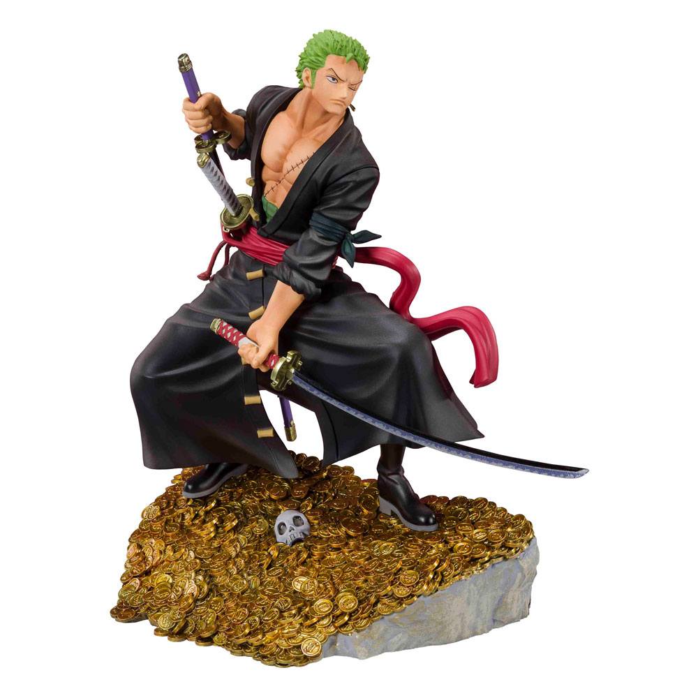 BANDAI - One Piece Figuarts Zero Pvc Statue Roronoa Zoro by EiIchiro Oda WT100 Daikaizoku Hyakkei