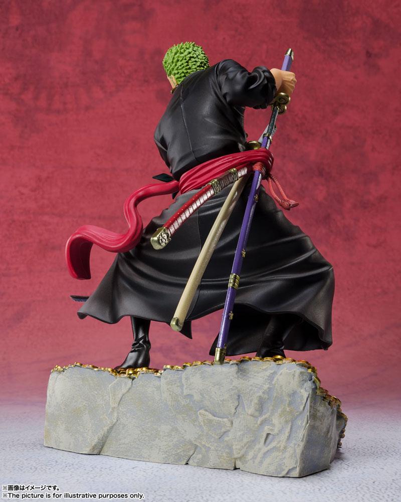 BANDAI - One Piece Figuarts Zero Pvc Statue Roronoa Zoro by EiIchiro Oda WT100 Daikaizoku Hyakkei