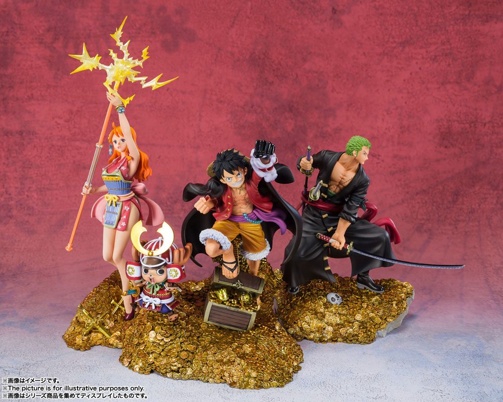 BANDAI - One Piece Figuarts Zero Pvc Statue Roronoa Zoro by EiIchiro Oda WT100 Daikaizoku Hyakkei